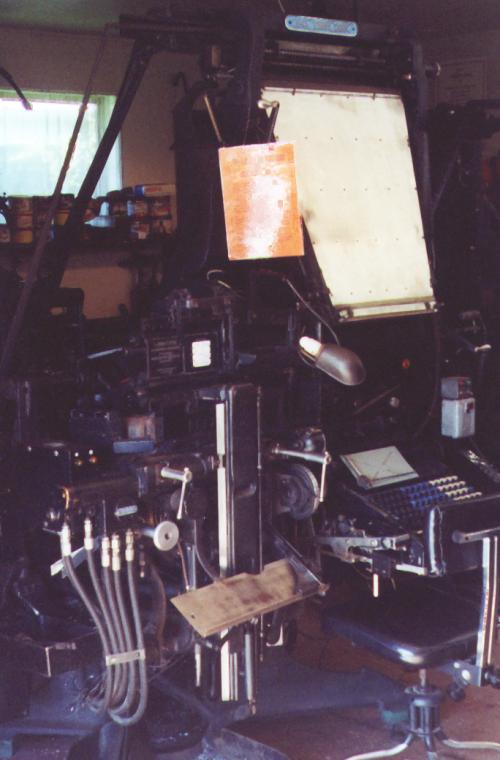 Linotype Comet 300 with Fairchild operating unit