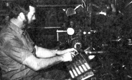 Linotype operator